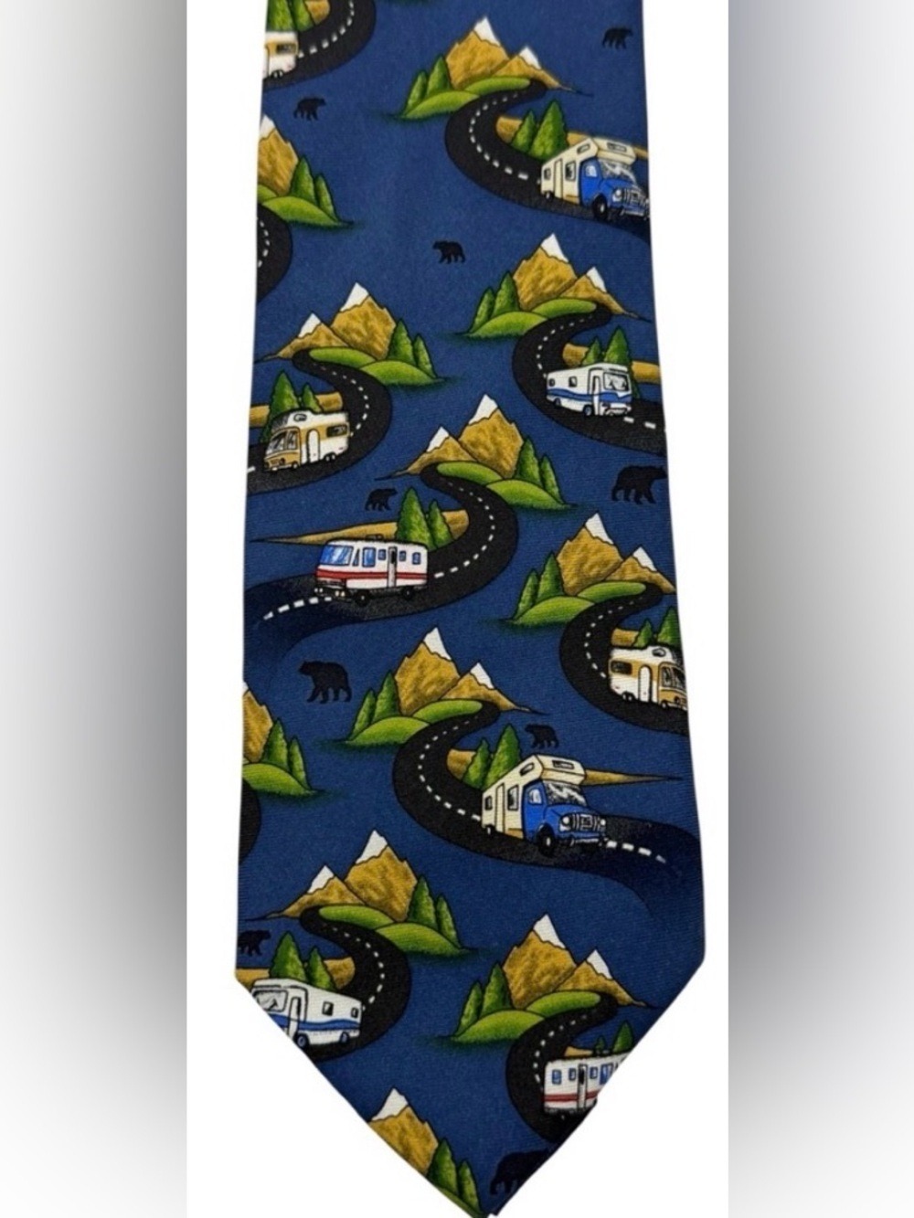 Good Sam RV Camper Outdoor Adventure Road Trip Novelty Tie Silk